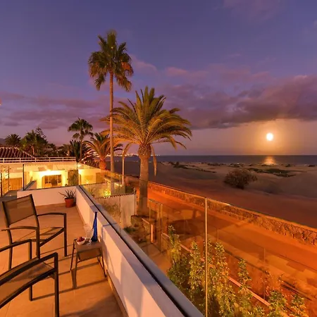 Beachfront Del Ingles Exclusive Breathtaking Views Over The Sea And Dunes Private Heated Pool Terrace Bbq 200 M To, Villa Las Palmas / Gran Canaria
