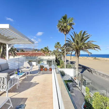 Beachfront Del Ingles Exclusive Breathtaking Views Over The Sea And Dunes Private Heated Pool Terrace Bbq 200 M To, Las Palmas / Gran Canaria