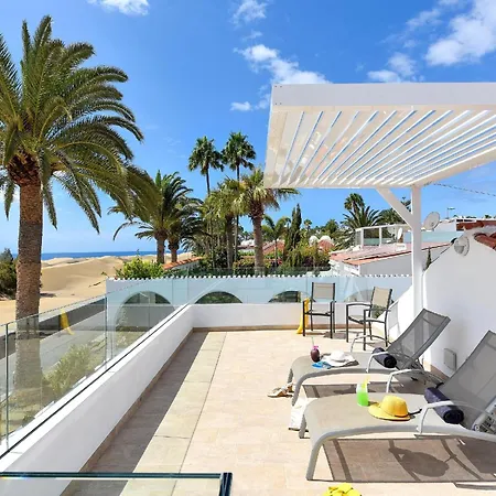 Beachfront Del Ingles Exclusive Breathtaking Views Over The Sea And Dunes Private Heated Pool Terrace Bbq 200 M To,